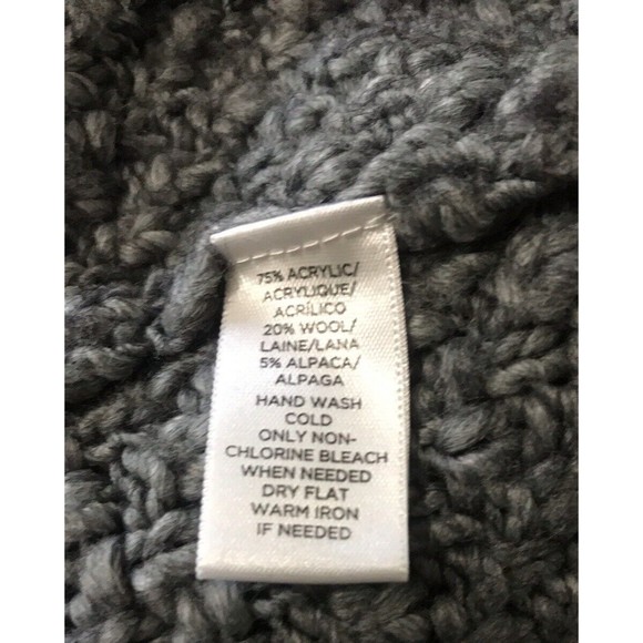 Ann Taylor Loft Gray Cardigan Sweater Open Front Alpaca Wool Blend Water… - Picture 7 of 7
